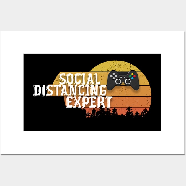 Social Distancing Expert Gaming Gift Wall Art by D_creations